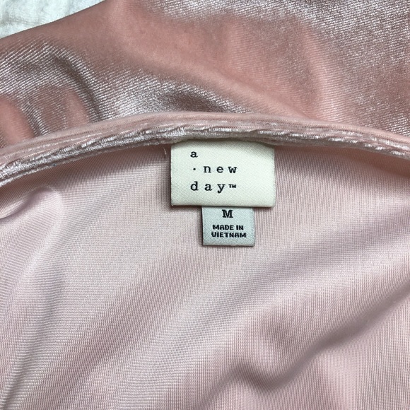 Velvet pink cami top medium a new day NEW carnation NWOT - Picture 5 of 6